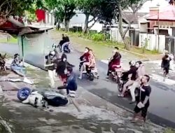 Gerombolan yang Viral di Semarang Bawa Bendera Merah dan Celurit