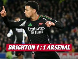 Tim Meriam London Gagal Raih Poin Penuh Saat Bertandang Ke Markas Brighton