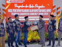 KPU Sumenep Serahkan SK Penetapan Fauzi-Imam sebagai Bupati-Wakil Bupati Terpilih 2024